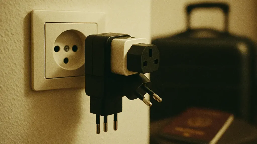 Una presa elettrica francese di Tipo E