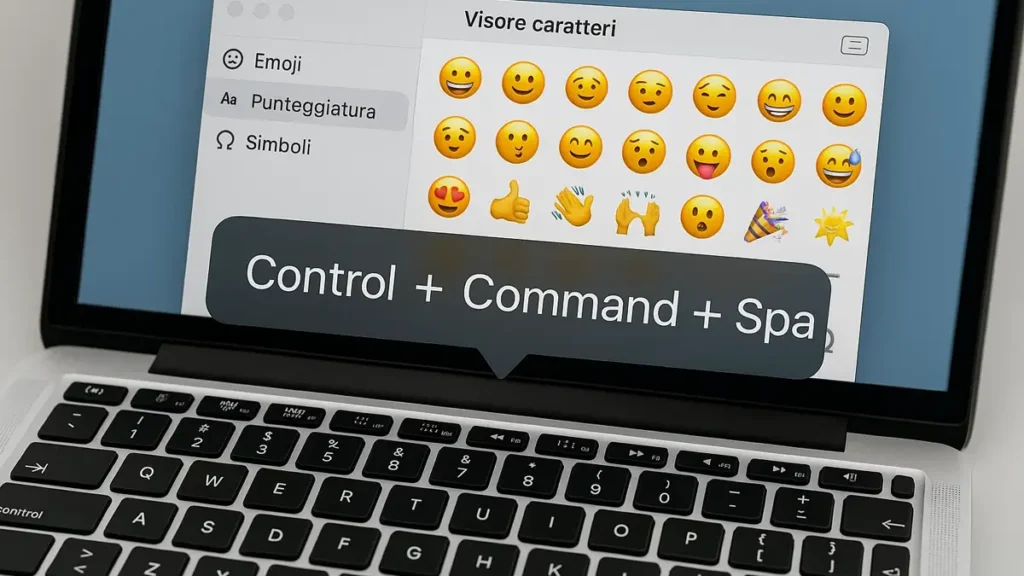 Una tastiera di un MacBook