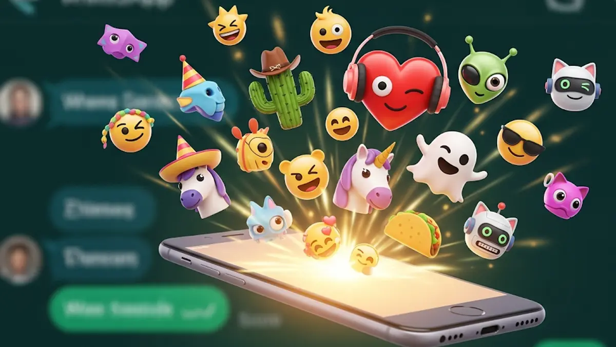 Un collage di emoticon strane e divertenti create con la funzione Emoji Kitchen