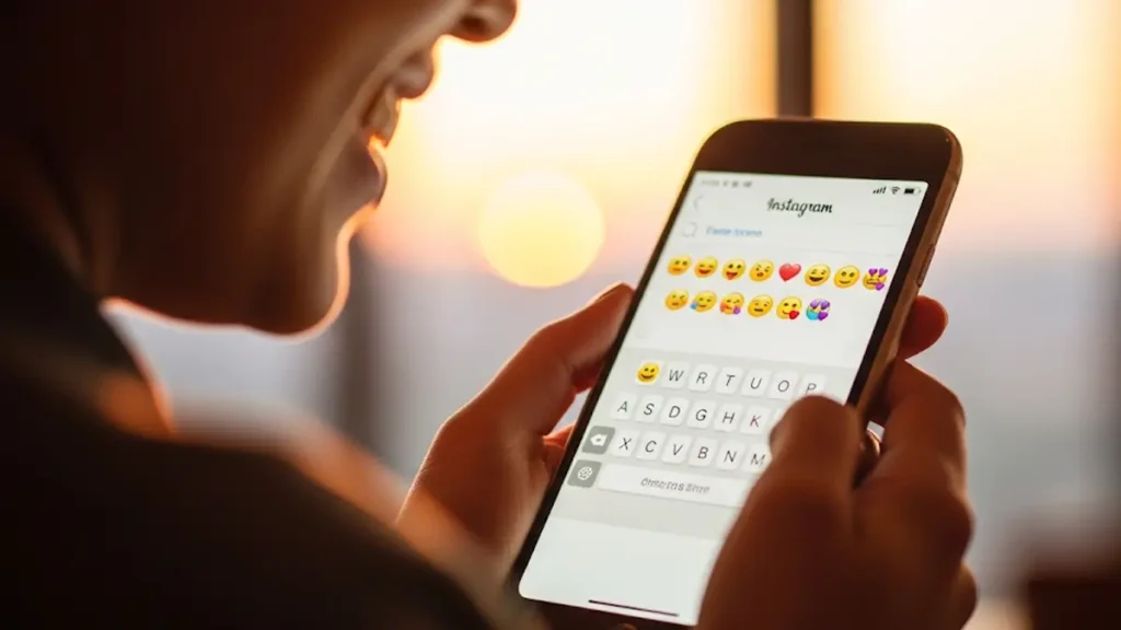 Una persona sorridente tiene in mano uno smartphone