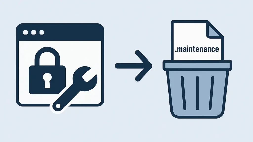 Sito WordPress bloccato in modalità manutenzione risolto con eliminazione del file