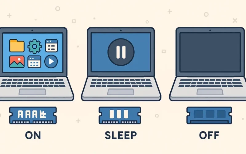 Quando si spegne il computer cosa rimane in memoria ram
