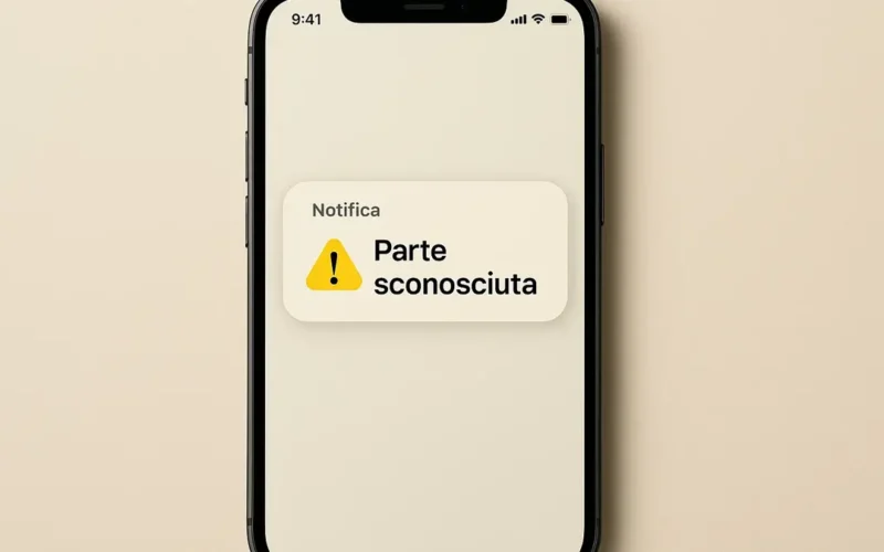 Eliminare il messaggio parte sconosciuta iPhone