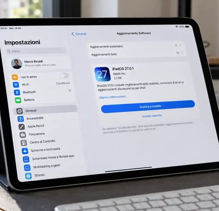 Ultima versione sistema operativo iPad: qual è oggi